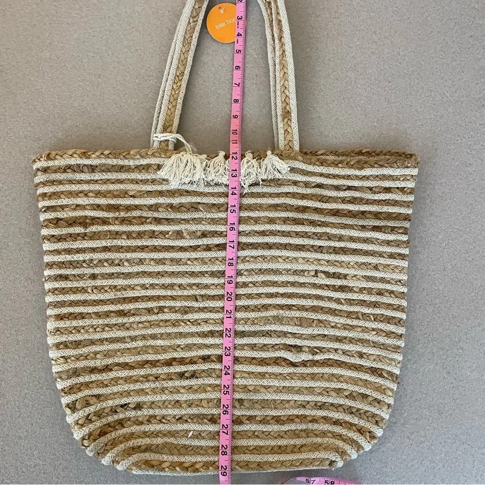 C&C California Large Striped Tassel Tote - Picture 8 of 11